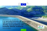 Documento guida su La produzione di energia idroelettrica nel …€¦ · di vita di un impianto idroelettrico, dalla sua costruzione iniziale fino alla sua ristrutturazione, dismissione