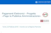 Pagamenti Elettronici - Progetto «Pago la Pubblica …agendadigitale.piemonte.it/web/images/slide-pagoPA/AgID... · 2016-02-23 · I pagamenti elettronici nella Strategia di ...