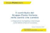 Il contributo del Gruppo Poste Italiane nella sanità …archive.forumpa.it/convegni/federsanitatorino/Atti-fed...Il servizio di Cartella Clinica elettronica permette la digitalizzazione