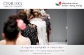 La Logistica del Made in Italy in Asia - 1 febbraio 2019€¦ · China E-Commerce Cross Border Solution • Lower cost entry level • Highly influenced by social media • Cross-border