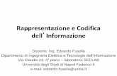 Rappresentazione e Codifica dell’Informazionewpage.unina.it/edoardo.fusella/ei/downloads/01_rappresentazione.pdf · •La rappresentazione digitale, semplifica la memorizzazione