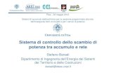 Sistema di controllo dello scambio di potenza tra accumulo ... · dell'energia da fonti rinnovabili e per i servizi di potenza – Pisa – 22 maggio 2013 Stefano Barsali: Sistema