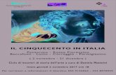 IL CINQUECENTO IN ITALIA · Per iscrizioni o informazioni: Il Giardino 055 9152063 - 333 8970929 IL CINQUECENTO IN ITALIA Pontormo - Rosso Fiorentino Beccafumi - Lotto - Correggio