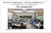 Scuola secondaria di primo grado G.Leopardi 2018-11-07آ  presentazione alla scuola prescelta, da parte