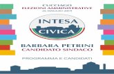 BARBARA PETRINI - INTESA CIVICA · e sono il candidato sindaco della lista “Intesa Civica” per le elezioni amministrative del prossimo 26 maggio. Vi confesso che concorrere alle