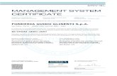MANAGEMENT SYSTEM CERTIFICATE...Management Representative La validità del presente Certificato è subordinata al rispetto delle condizioni contenute nel Contratto di Certificazione