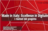 Made in Italy: Eccellenze in Digitale Marzo Risultati Finali.pdf · 2015-03-16 · Made in Italy: Eccellenze in Digitale i risultati del progetto Michele Chietera - Giulia Forghieri