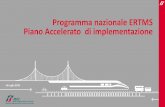 Programma nazionale ERTMS Piano Accelerato di implementazione · ERTMS/ETCS (ancora in fase di sviluppo) Unico soggetto attuatore del sistema a Terra e a Bordo Organizzazione Aziendale