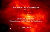 Paolo de Bernardis Dipartimento di Fisica, La Sapienza 12 ...oberon.roma1.infn.it/pdb/Rotazione_2016.pdf · le pulsar -1 • Le stelle fondono (fusione nucleare) elementi leggeri