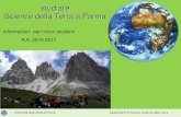 studiare Scienze della Terra a Parma › sites › st22 › files › presentazionelaureatriennal… · Scienze della Terra a Parma informazioni per i futuri studenti A.A. 2016-2017