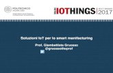 Soluzioni IoT per lo smart manifacturing · 2017-05-27 · Giambattista.gruosso@polimi.it @gruossotheprof. POLITECNICO MILANO 1863 DIPARTIMENTO DI ELETTRONICA INFORMAZIONE E BIOINGEGNERIA