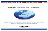 Vendita globale con Amazon...nuovi marketplace tramite le esportazioni o con la presentazione dei prodotti a nuovi clienti internazionali attraverso la vendita su Amazon in un nuovo
