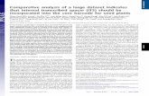 Comparative analysis of a large dataset indicates that ... · Comparative analysis of a large dataset indicates that internal transcribed spacer (ITS) should be incorporated into
