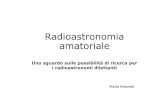 Radioastronomia amatoriale › corso › Lezione05_20080314... · 2008-06-26 · Radioastronomia amatoriale Uno sguardo sulle possibilità di ricerca per i radioastronomi dilettanti.