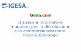 Geda - Igesa › brochures › Rev3.1.8_presentazione_geda_com.pdf Storicizzazione listini fornitori, anche per date future. Gestione delle promozioni in sell-in. Pannello di controllo
