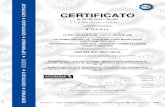 CERTIFICATO - Aethra · certificato nr. 50 100 15183 - rev.001 si attesta che / this is to certify that il sistema 48$/,7¬ di the quality system of a tlc s.r.l. sede legale : registered