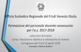 Ufficio Scolastico Regionale del Friuli Venezia Giulia · 2018-04-12 · Ufficio Scolastico Regionale del Friuli Venezia Giulia Formazione del personale docente neoassunto per l'a.s.