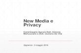 New Media e Privacy - Dipartimento di Comunicazione e ... · alla definizione di libertà di espressione sancita all’articolo 11 della Carta dei diritti fondamentali dell’Unione