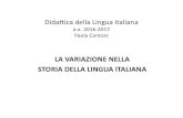 Didattica della Lingua italiana › sites › default › files › 282 › ... · 2019-10-09 · •Primato del fiorentino: le Tre corone •Dante •Petrarca •Boccaccio . XV sec.