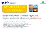 SPORTELLO ENERGIA - Legambiente Padova · 50% : ristrutturazioni edilizie e fotovoltaico Fino al dicembre 2016, limite massimo di spesa di 96.000 euro per unità immobiliare. obbligo