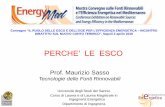 PERCHE’ LE ESCO SASSO...22 CONCLUSIONI II/II Prof. Maurizio Sasso - EnergyMed, 2 Aprile 2016, Napoli Nell’attuale contesto energetico esistono ampi margini di attività per “esperti”,