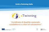 Unità eTwinning Italia - Vivoscuola€¦ · - utilizzare il TwinSpace come repository di prodotti che ciascun partner realizza singolarmente - non lasciare traccia sul TwinSpace