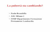 Paolo Brambilla ASL Milano 2 FIMP Dipartimento ...Follow up massa adiposa 4-8 anni (Goulding et al, Int J Obes 2003) • All’età di 4 anni: massa adiposa variabile da 1.4 a 14.3