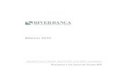 Bilancio 2010 - Cassa di Risparmio di Biella e Vercelli · di Siena la filiale di Roma, ritenuta non più strategica. Questo sensibile rafforzamento della rete è proseguito, nei