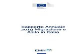 Rapporto Annuale 2019 Migrazione e Asilo in Italia · sommario introduzione _____ 3 principali sviluppi in materia di asilo e di migrazione _____ 3 1. migrazione legale _____ 6