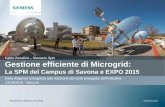 Fabio Zanellini Siemens SpA Gestione efficiente di MicrogridValutazione dei benefici di EXPO 2015 metodologia RSE**(1/5) ** P. Girardi, A. Negri, A. Temporelli RSE SpA – G. Zavatta