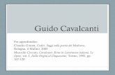 Facoltà di Lettere e Filosofia - Guido Cavalcanti · 2019-11-04 · La poesia di Cavalcanti • Due elementi nella sua raffigurazione dell’amore •ideale stilnovista dell’amore