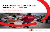 I FLUSSI MIGRATORI VERSO L’ITALIA · Gennaio – Novembre 2017: 117.042 migranti, di cui 87.182 uomini, 12.866 donne e 16.994 minori (1.454 minori accompagnati e 15.540 MSNA). Figura
