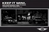Keep it Mini ... ACCESSORI ORIGINALI MINI. Listino prezzi. GENNAIO 2020. Indice 02 03 03 - 05 Elenco