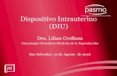 Dispositivo Intrauterino (DIU) - MINSAL · Dispositivo Intrauterino (DIU) Dra. Lilian Orellana Ginecología-Obstetricia-Medicina de la Reproducción San Salvador, 12 de Agosto de