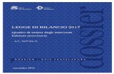 LEGGE DI BILANCIO 2017 - Regioni.it€¦ · Il disegno di legge di bilancio 2017 introduce una serie di disposizioni per rafforzare, sul piano delle risorse finanziarie, la proiezione