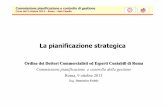 Commissione pianificazione e controllo di gestione · Commissione pianificazione e controllo di gestione Corso del 9 ottobre 2013 – Roma – Sala Casella Significato La pianificazione