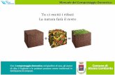 Comune di Alzano Lombardo...Il compostaggio domestico conviene: all'ambiente (meno inquinato da discariche e inceneritori); al tuo orto o ai tuoi fiori (crei un concime naturale che