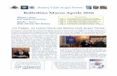 Bollettino Marzo Aprile 2016 - Rotary Club Acqui Terme · Ivo Puppo: un nuovo Socio nel Rotary Club Acqui Terme Durante la onviviale di martedì 12 aprile, presso il ristorante “La