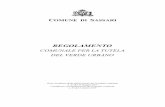 REGOLAMENTO - Sassari · 2018-11-06 · La legge n. 113 del 29 gennaio 1992, modificata ed integrata dalla legge n. 10 del 14 gennaio 2013 “Norme per lo sviluppo degli spazi verdi