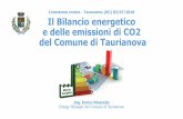 Il Bilancio energetico e delle emissioni di CO2 del Comune ... · contestualmente è necessario comunicare la stima dei consumi energetici annuali che il comune realizza attraverso