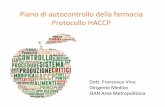 Piano di autocontrollo della farmacia Protocollo HACCP · Linee guida per la stesura del manuale HACCP Nel 2017 il Ministero della Salute ha pubblicato la Linea-guida per l’elaborazione