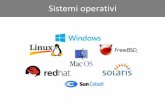 Il Sistema Operativo - Maurizio Mancini · Il sistema operativo •il sistema operativo fornisce dei servizi ai programmi applicativi e agli utenti rendendo utilizzabili le risorse
