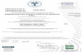 CERTIFICATO N. OHS-2915 RIMORCHIATORI …L’uso e la validità del presente certificato è soggetto al rispetto del documento RINA: Regolamento per la Certificazione dei Sistemi di
