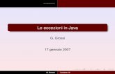 Le eccezioni in Java - unimi.itprog.di.unimi.it/laboratorio/lezioni/lez12.pdfLe eccezioni Indice 1 Le eccezioni Eccezioni runtime (non controllate) Eccezioni controllate Eccezioni
