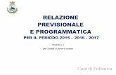 RELAZIONE PREVISIONALE E PROGRAMMATICA · relazione previsionale e programmatica 2015 - 2016 - 2017. sezione 1. caratteristiche generali della popolazione, del territorio, dell`economia