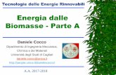 Energia dalle Biomasse - Parte A - people.unica.it · 2018-05-23 · Energia dalle Biomasse - Parte A Tecnologie delle Energie Rinnovabili Daniele Cocco Dipartimento di Ingegneria