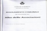 Al delle Associ oni - Comune di Bonito€¦ · CAPO 2 Albo delle Associozioni Art 3 - Istituzione dell'Albo Ai sensi dell'ort.51 commo 1 dello Stotuto Comunole, è istituito l'Albo