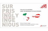 ITALIA E AUSTRIA UNA VICINANZA DI SUCCESSO...2020/05/27  · Popolazione 8,77 milioni 60,59milioni Superficie 83 879 km² 301 338km² Tasso di occupazione 72 % 59 % Tassodi disoccupazione