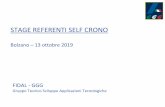 STAGE REFERENTI SELF CRONO - FIDAL€¦ · STAGE REFERENTI SELF CRONO Bolzano –13 ottobre 2019 FIDAL - GGG Gruppo Tecnico Sviluppo Applicazioni Tecnologiche
