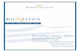 COP BN 12 - Borsa Italiana · Sui comportamenti degli investitori in ... del rapporto annuale sul risparmio di BNL-Centro Einaudi (2003 e ... proposito si possono citare il caso del